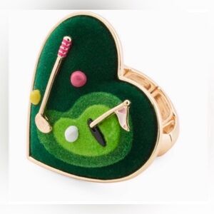 Betsey Johnson Golf Heart Stretch Ring